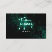グリーンネオンタトゥーアーティスト 名刺 (正面)