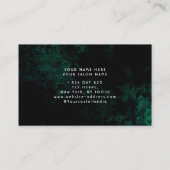 グリーンネオンネイルアーティスト爪、 ネイル技術 名刺 (裏面)