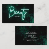 グリーンネオン美しいサロン 名刺 (正面/裏面)