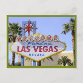 グリーンネバダウェルカムサインラスベガスポストカード ポストカード (正面)