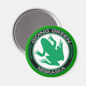 グリーンネブラスカカエル マグネット (正面/裏面)