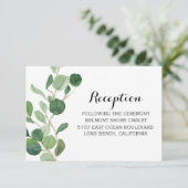 グリーンネリー ウェディング レセプション カード テンプレート (スタンド正面)