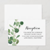 グリーンネリー ウェディング レセプション カード テンプレート (正面/裏面)