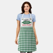 グリーンネームはベーキングスピリッツ明るいクリスマス エプロン (着用した状態)