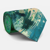 グリーンノイズ抽象芸術 ネクタイ (ロール)