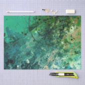 グリーンノイズ抽象芸術 薄葉紙 (クラフト)