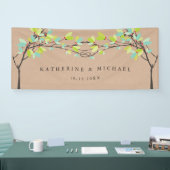 グリーンノッテッドラブツリーズオンクラフト春の結婚式 横断幕 (トレードショー)