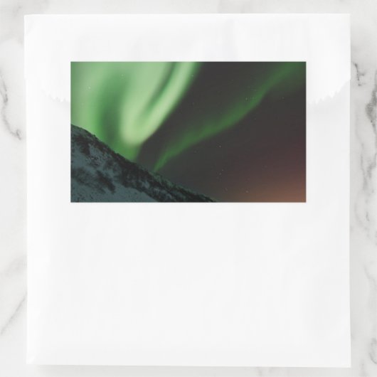 グリーンノーザンライトオーロラボレアリスノルウェー 長方形シール (バッグ)