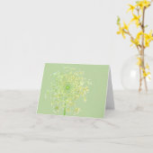 グリーンノートカードのクイーンズレース カード (黄色い花)