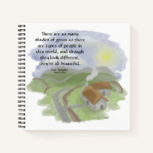 グリーンノートブックの色合い