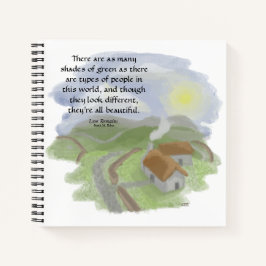 グリーンノートブックの色合い ノートブック