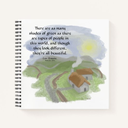 グリーンノートブックの色合い ノートブック (正面)