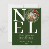 グリーンノールクリスマスリース写真 シーズンカード (正面)