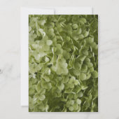 グリーンハイドランジアの花のキンチャネラパーティー 招待状 (裏面)