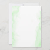 グリーンハイドランジア ピンク フラワーバルーン ブライダルシャワー 招待状 (裏面)