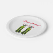 グリーンハイヒールとキャンディーキャン ペーパープレート (アングル)