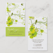 グリーンハイビスカススワローバードエレガントフローラガーデン 名刺 (正面/裏面)