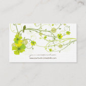 グリーンハイビスカススワローバードエレガントフローラガーデン 名刺 (裏面)