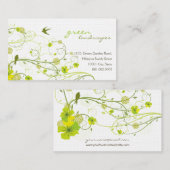 グリーンハイビスカススワローバードエレガントフローラガーデン 名刺 (正面/裏面)