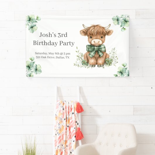 グリーンハイランドカウバースデーパーティー 横断幕 (インサイチュ)