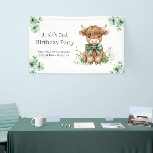 グリーンハイランドカウバースデーパーティー 横断幕 (トレードショー)