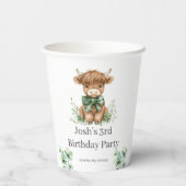 グリーンハイランドカウバースデーパーティー 紙コップ (裏面)