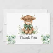 グリーンハイランドカウフラットサンキューカード サンキューカード (正面)