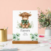 グリーンハイランド牛誕生日ウィズサイン アクリルサイン (ウェディング)