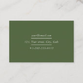 グリーンハウスプラントショップ植物学 名刺 (裏面)