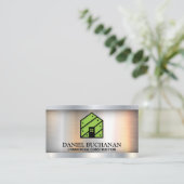 グリーンハウスロゴ |金属製の名刺 名刺 (スタンド正面)