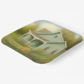 グリーンハウス引っ越し祝いパーティー ペーパープレート (傾斜あり)