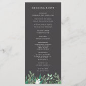 グリーンハウス | 水彩ボタニカル ウェディングセレモニープログラム プログラム (裏面)