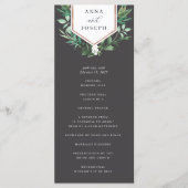 グリーンハウス | 水彩ボタニカル ウェディングセレモニープログラム プログラム (正面)