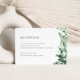グリーンハウス 水彩 ボタニカル ウェディング レセプション エンクロージャーカード