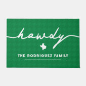 グリーンハウディ千鳥格子の ドアマット (正面)