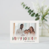 グリーンハカジュアルッカラフルプホリデーズフェードフォト シーズンカード (スタンド正面)