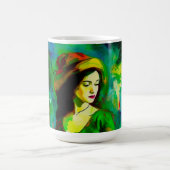 グリーンハットの女性 コーヒーマグカップ (中央)
