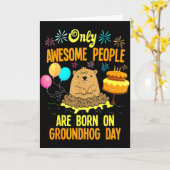 グリーンハットデー生まれの素敵な人々 面白い記念日 カード (黄色い花)