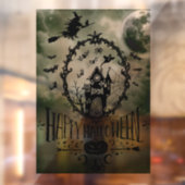 グリーンハッピーハローウィンフルムーン&ウィッチ ウィンドウサイン (シート2)