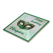 グリーンハッピーバースデー仮装パーティー |セラミック タイル (側面)