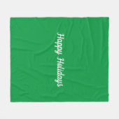 グリーンハッピーホリデイズ フリースブランケット (正面(横))