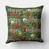 グリーンハッピーホリデーズスローデザイン クッション (裏面)