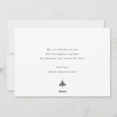 グリーンハッピーホリデーズファミリーフォトスノーフレーク シーズンカード (裏面)