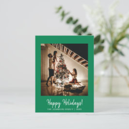 グリーンハッピーホリデーズフォトポストカード ポストカード