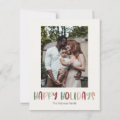 グリーンハッピーホリデー縦独身の写真 シーズンカード (正面)