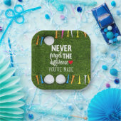 グリーンハッピーリタイアメント紙のティー付きゴルフボール ペーパープレート (パーティー)