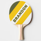 グリーンハニーノスタルジックはっきりしたなストライプ名前の 卓球ラケット (裏面)