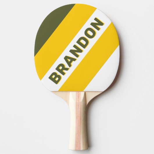 グリーンハニーノスタルジックはっきりしたなストライプ名前の 卓球ラケット (正面)