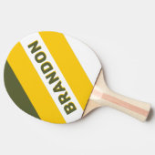 グリーンハニーノスタルジックはっきりしたなストライプ名前の 卓球ラケット (横)