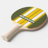 グリーンハニーノスタルジックストライプなボード名 卓球ラケット (正面アングル)